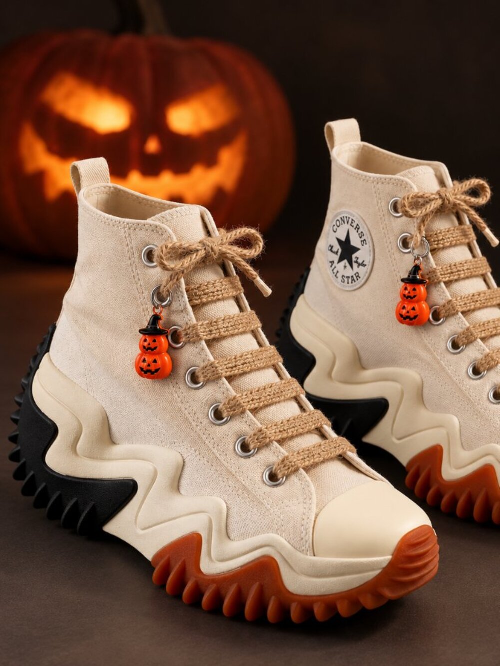Converse Run Star Motion CX White Platform M10.5 W12 Halloween Set 171546C